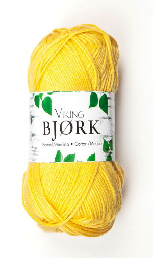 bjork yarn by viking of norway sunflower