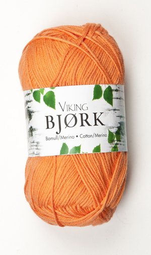 bjork yarn by viking of norway orange
